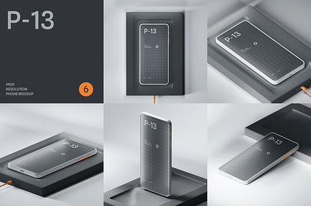 Phone Mockup P13 / 6 Scenes