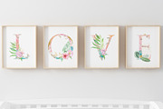 Tropical Watercolor Alphabet Letter, a Decorative Illustration by Cacacolors Clipart (Thumbnail 6 of 6)