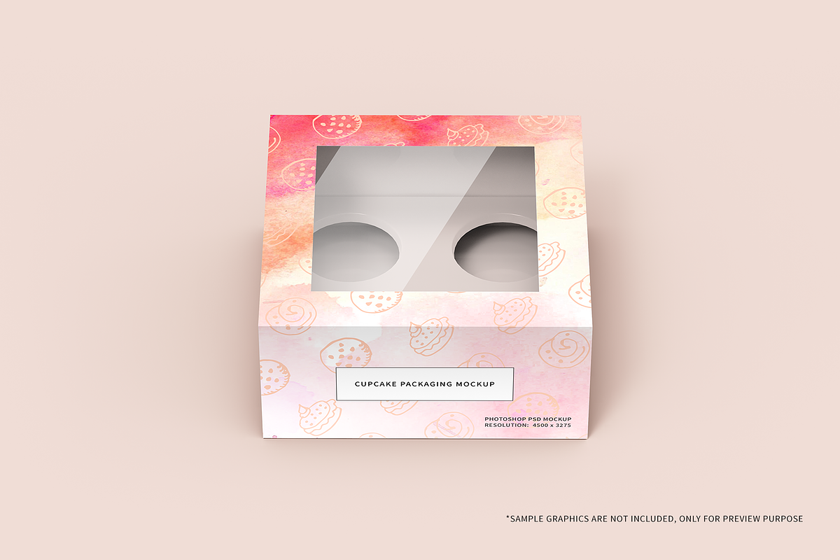 Cupcake Box Packaging Mockups, a Packaging Mockup by shaikerintu (Photo 6 of 17)