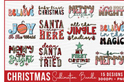 Christmas Sublimation Bundle Design, an Object Graphic by BeeCraftR (Thumbnail 1 of 17)