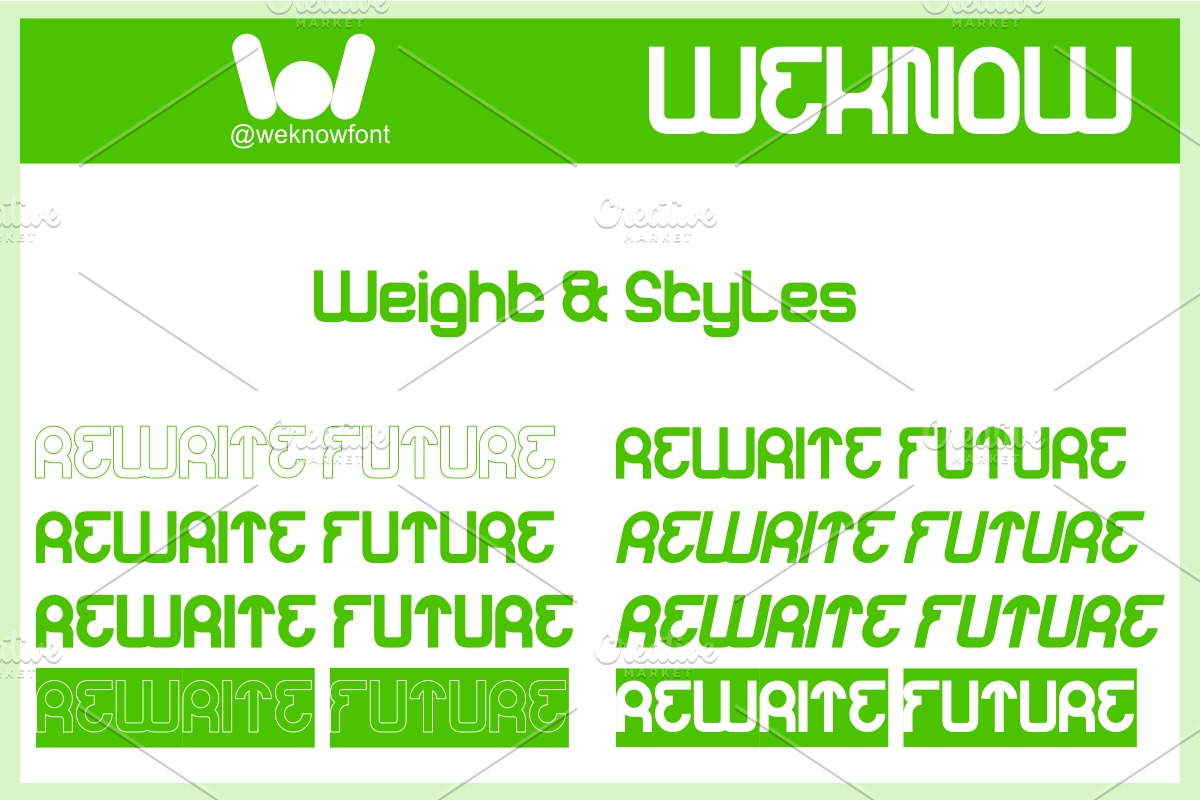 Rewrite Future font, a Sans Serif Font by weknow (Photo 7 of 8)