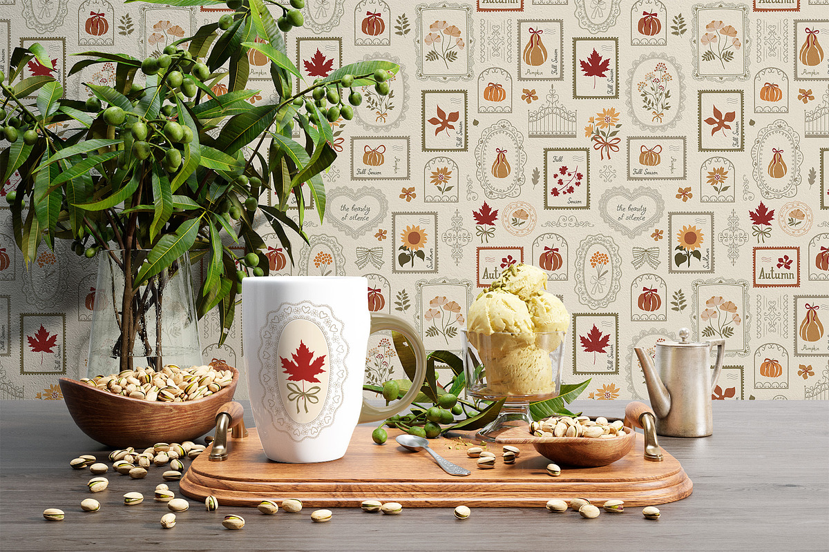 Autumn lace patterns Vector, a Pattern Graphic by Tani Kuzminka (Photo 21 of 24)