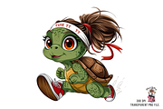Sea Turtle Sport Runner PNG Bundle, a Graphic by Clipart Bloom (Thumbnail 2 of 16)