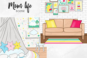 Mom Life Scene, a Seasonal Illustration by GlamArtZhanna (Thumbnail 2 of 3)