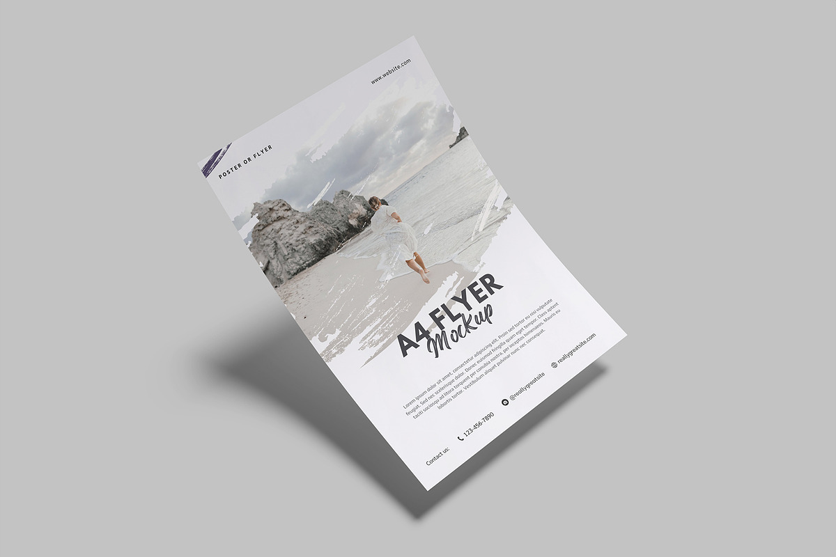A4 Flyer Mockup, a Flyer Template by Graphiculon (Photo 5 of 11)