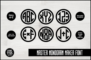 MASTER MONOGRAM FONT Round Mono Font, a Font by Little Type Factory