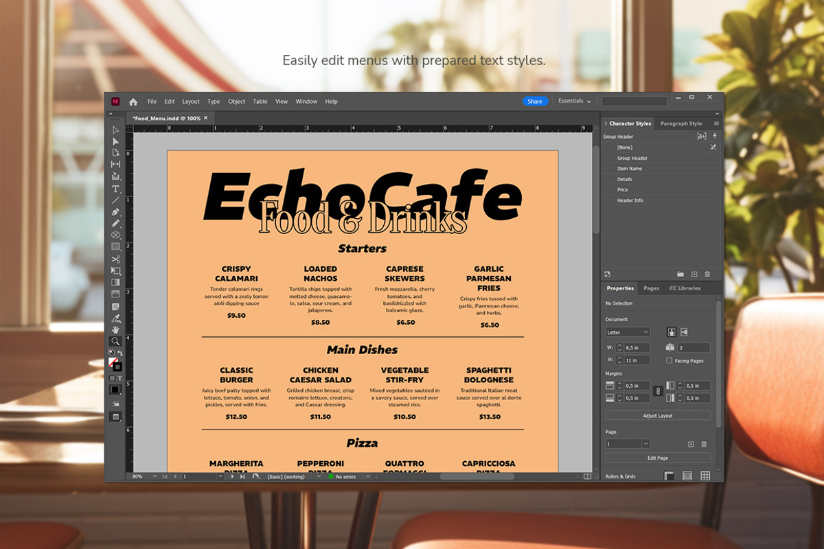Restaurant Menu Template, a Print Template by BigWeek (Photo 5 of 5)