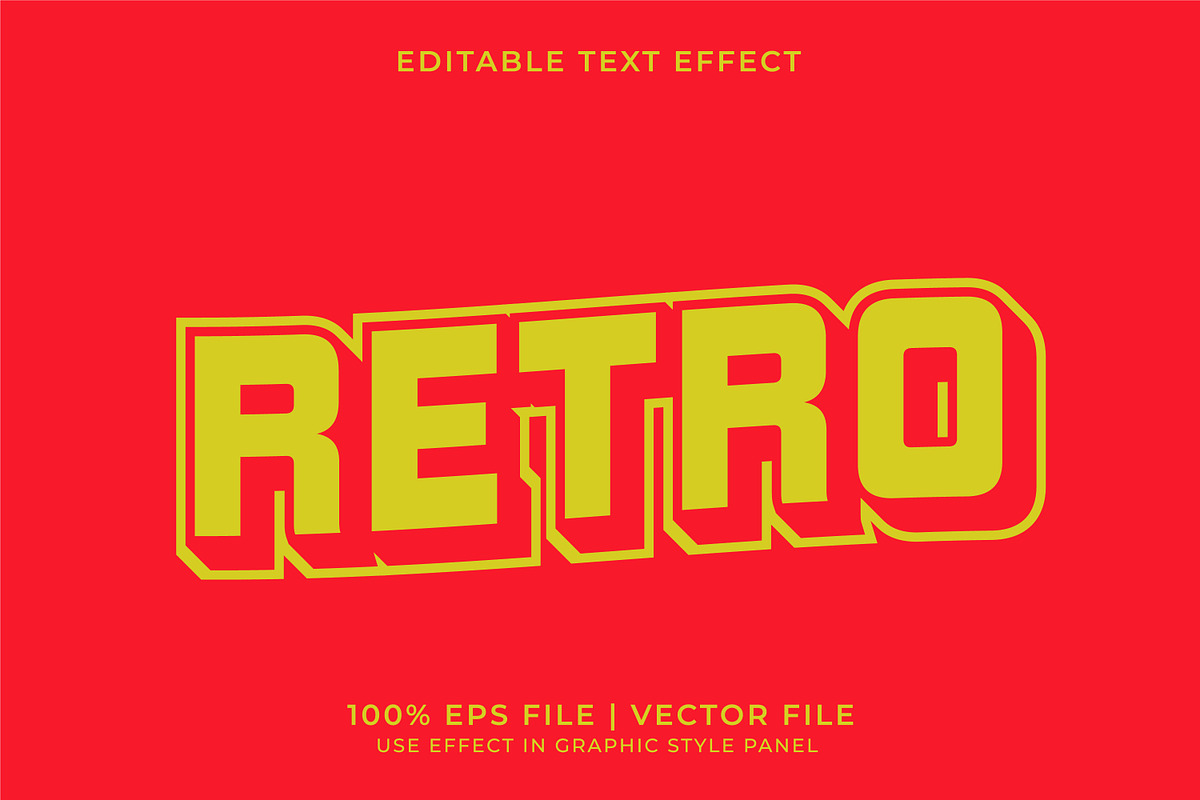 Retro 4 Text Effect Bundle, a Layer Style Add-On by WM48 Shop (Photo 8 of 10)