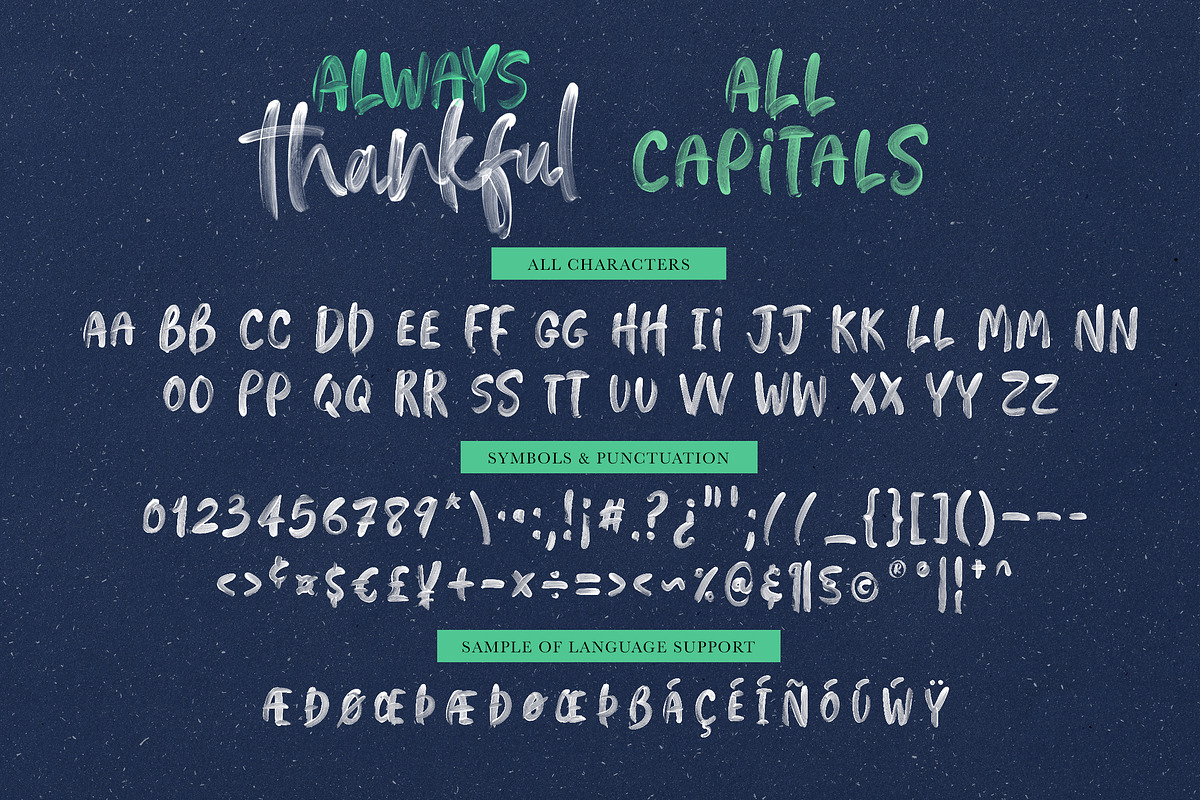 Always Thankful - SVG Font Duo, a Font by Greg Nicholls (Photo 10 of 12)