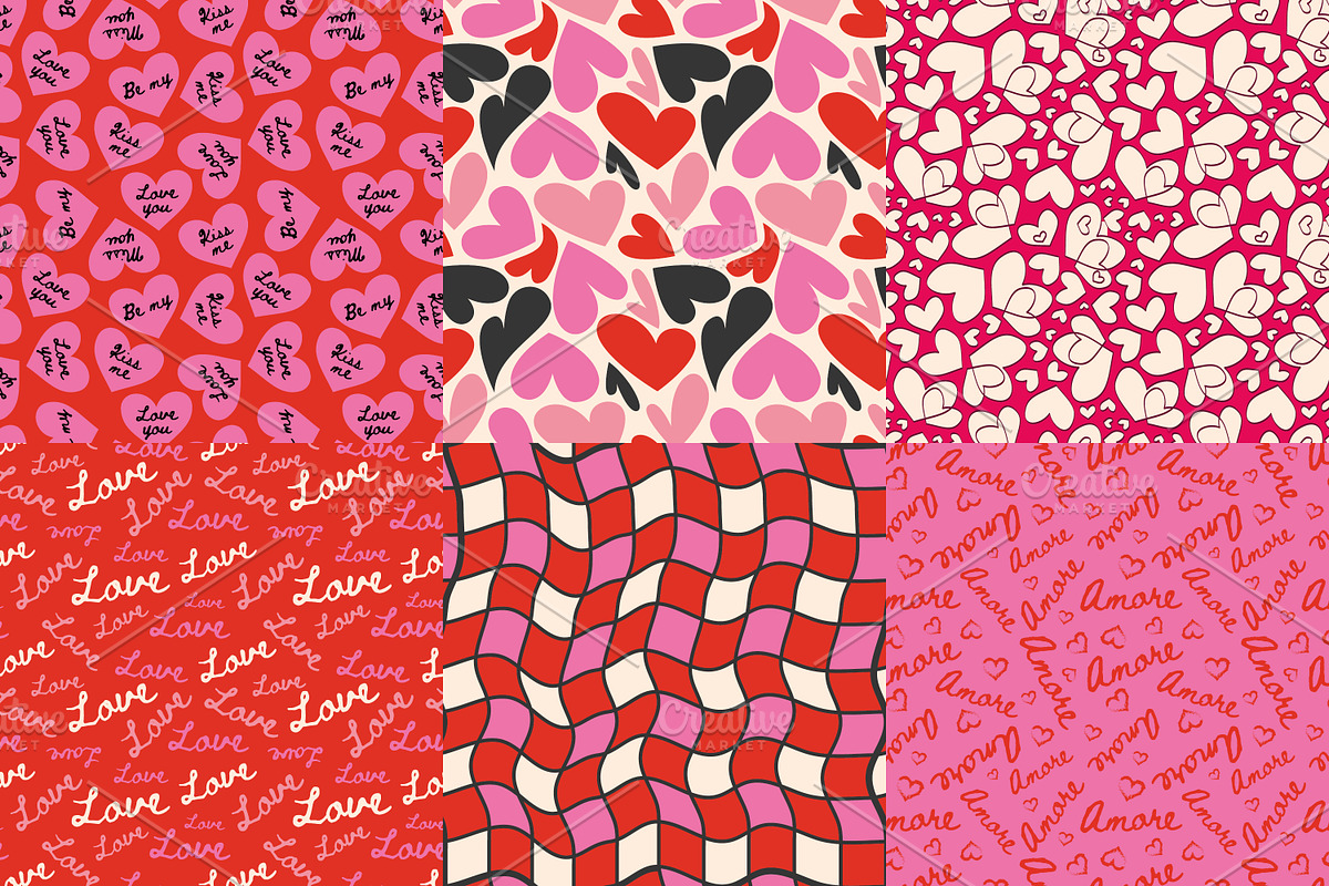 Playful Valentine Patterns, a Pattern Graphic by Art's and patterns (Photo 7 of 9)