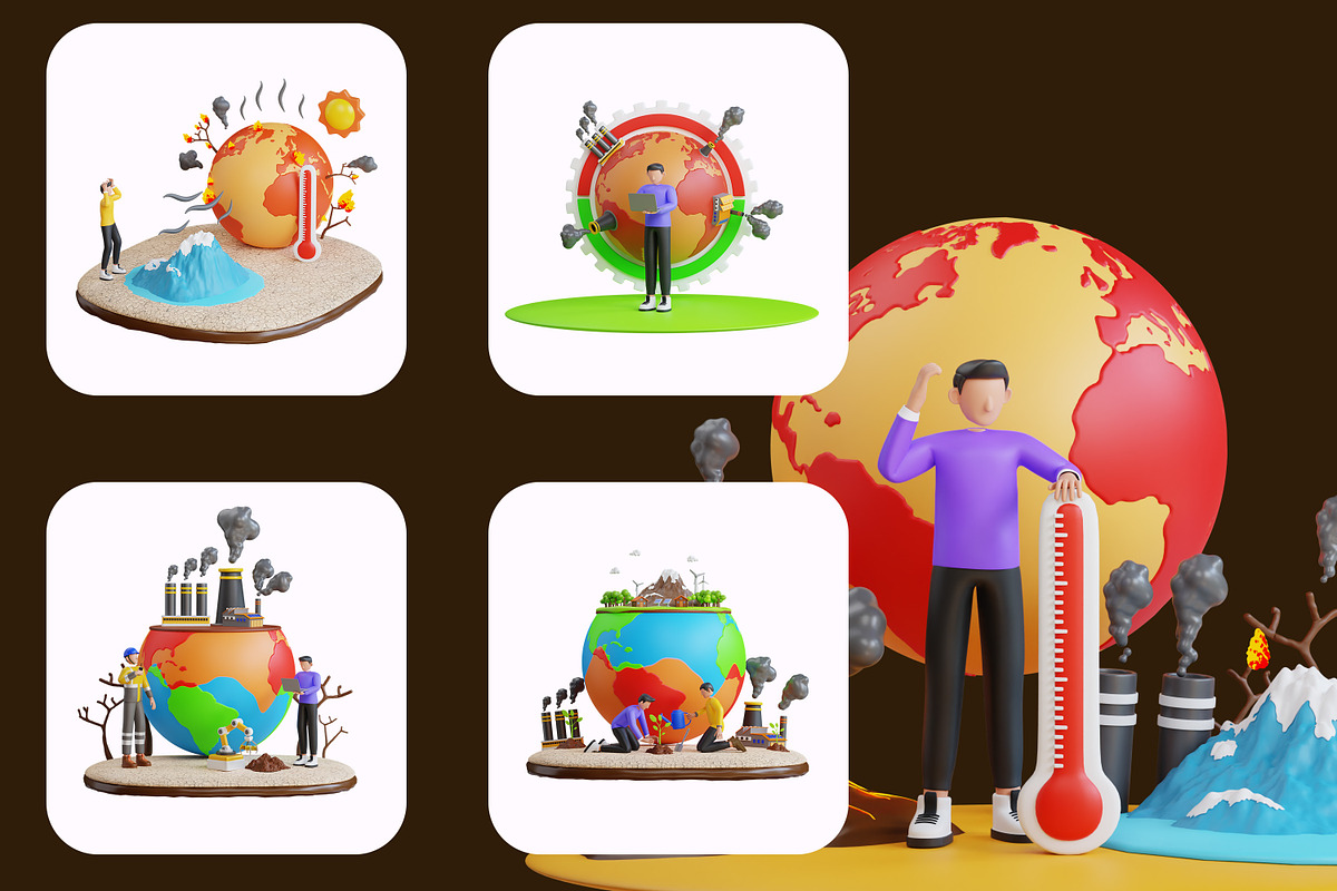 3D Climate Change Pack, an Environmental 3D Model by novia99design (Photo 5 of 5)