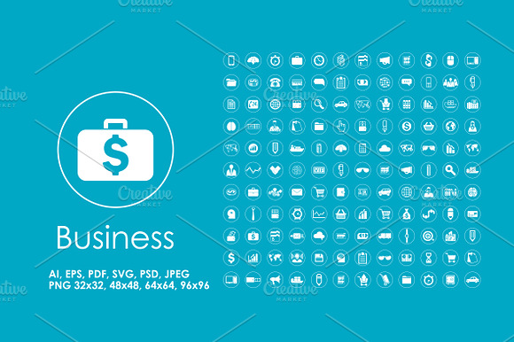 132 Business Simple Icons