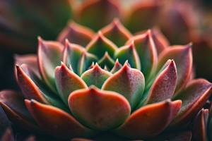 Close-up of a colorful succulent pla, a Nature Photo by professorinc