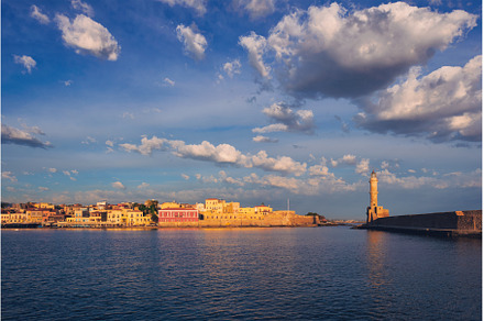 Picturesque old port of Chania, an Architecture Photo by f9photos