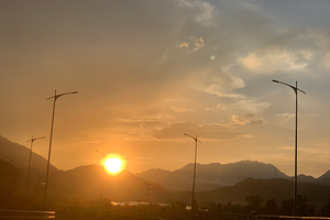 Tropical Mountain Sunset, a Nature Photo by 3D assets for your awesom