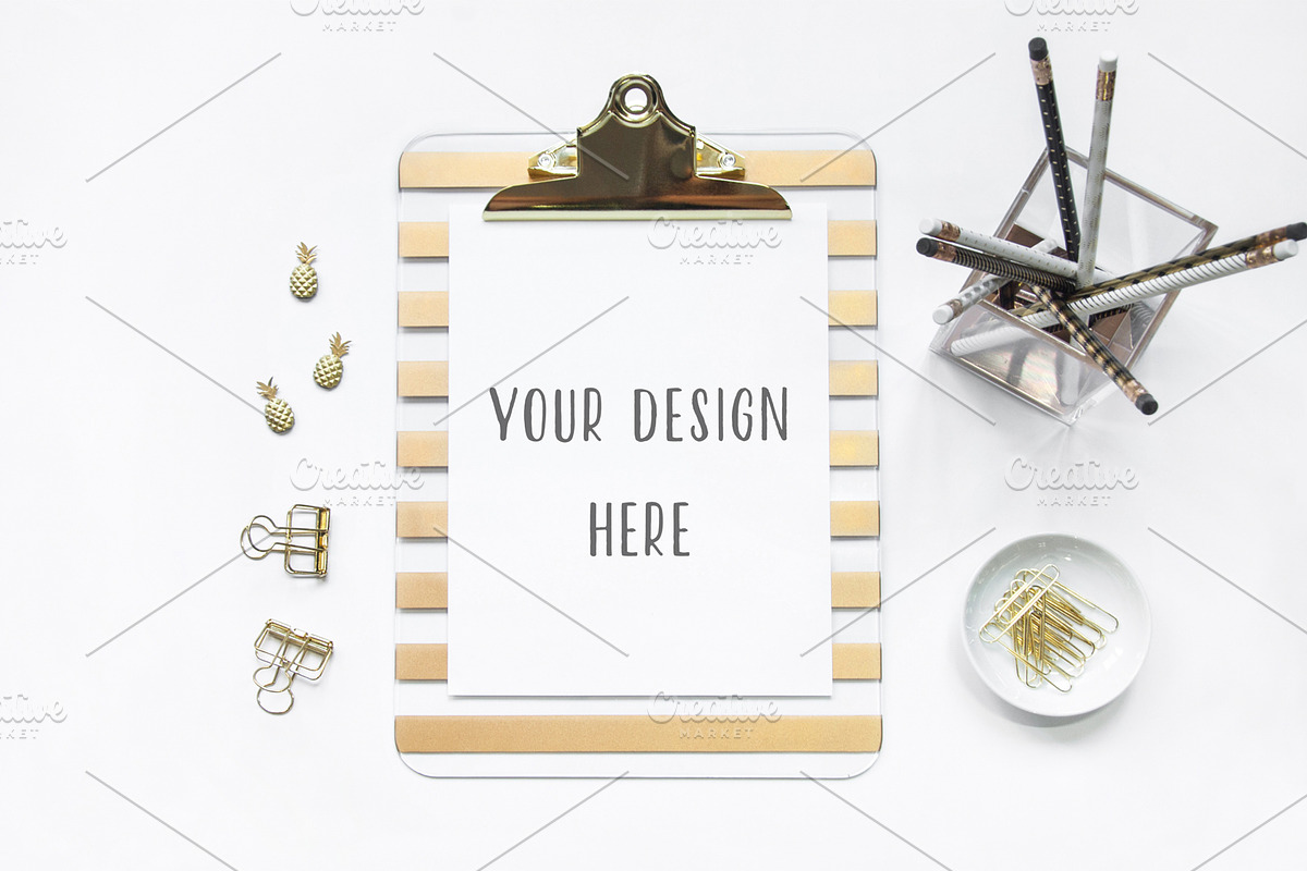 Clipboard and Glitter mockups, a Product Mockup by Ale Estrada (Photo 6 of 6)
