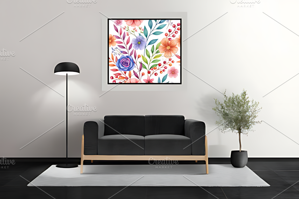 Bright Watercolor Floral Digital, a Pattern Graphic by Coco Bloom (Photo 2 of 8)