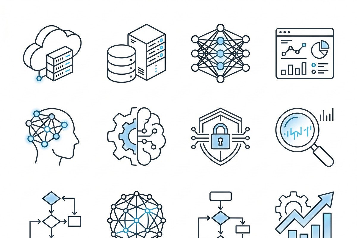 52 Smart Data Analytics Icons, an Outline Icon by adenpinkstore (Photo 1 of 16)
