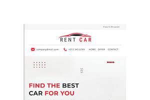 Rent Car - Email Template