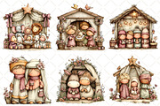 Whimsical Spring Nativity Scene, an Illustration by Black Bird Studio (Thumbnail 3 of 5)