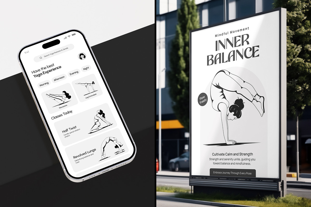 Bundle of Yoga Poses Illustration, a Sport Illustration by Creative Stall (Photo 4 of 12)