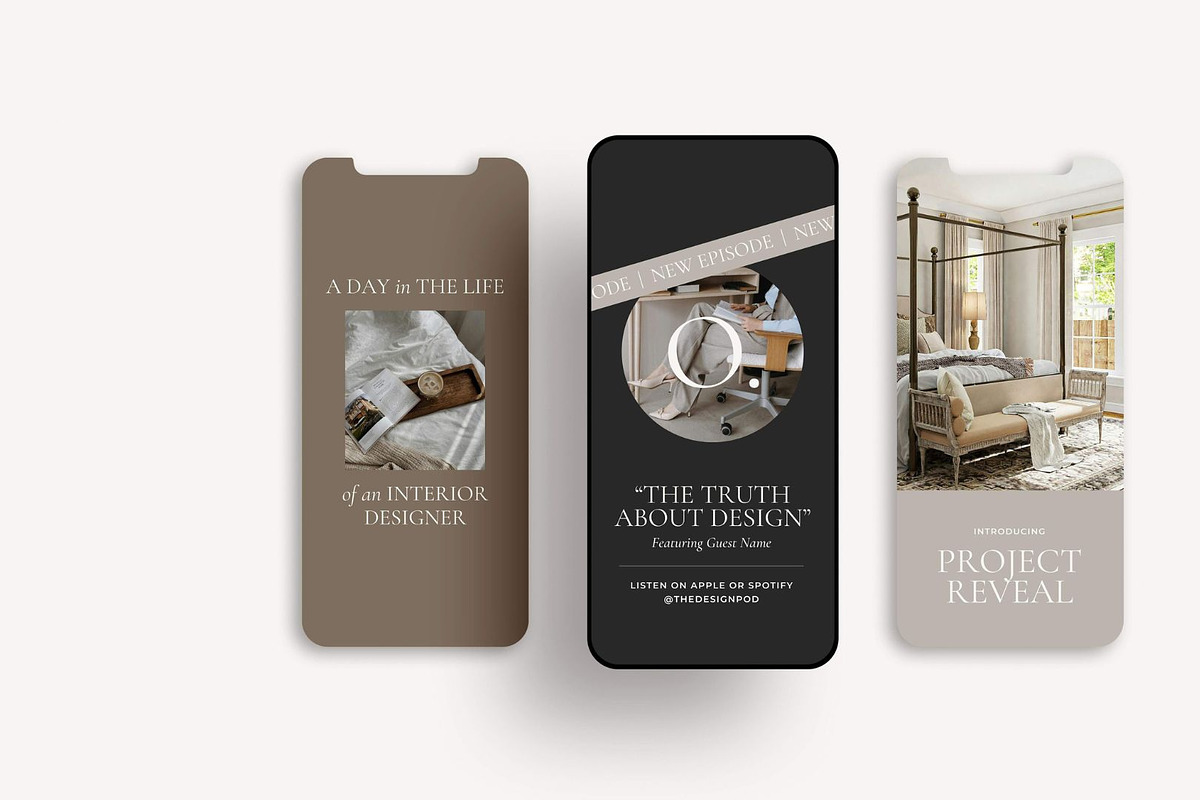 Interior Design Social Templates, a Social Media Template by Rewild Brand Studio (Photo 6 of 7)