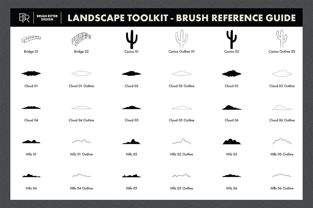 Landscape Toolkit, a Brush Add-On by Brian Ritter Design (Photo 6 of 11)