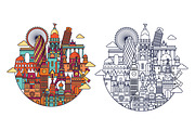 Europ famous cities, an Illustration by LisaKolbasa (Thumbnail 9 of 9)