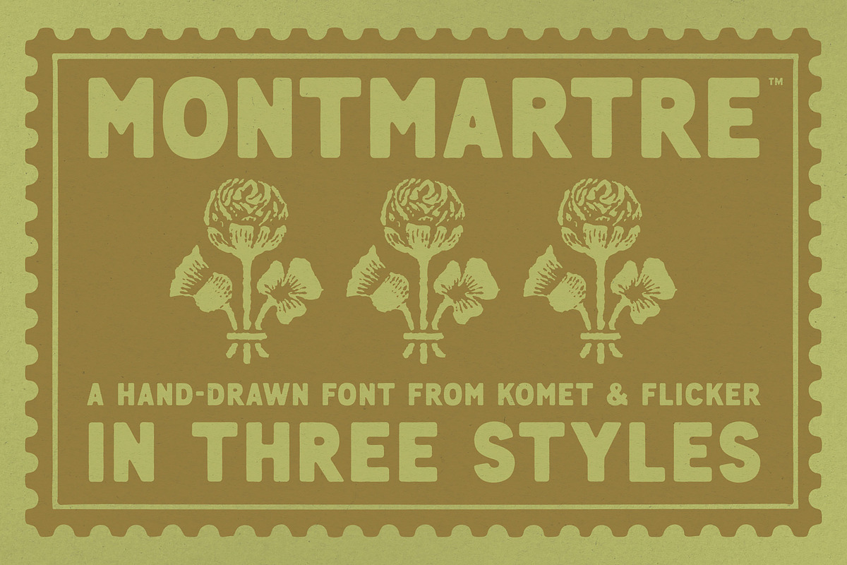 Montmartre - A Hand-drawn Font, a Sans Serif Font by Komet & Flicker (Photo 1 of 16)