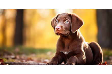 Cute puppy of chocolate color in, an Animal Photo by ZinetroN