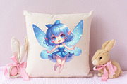 Cute pin up blue fairy, an Illustration by RobertsArt (Thumbnail 7 of 7)