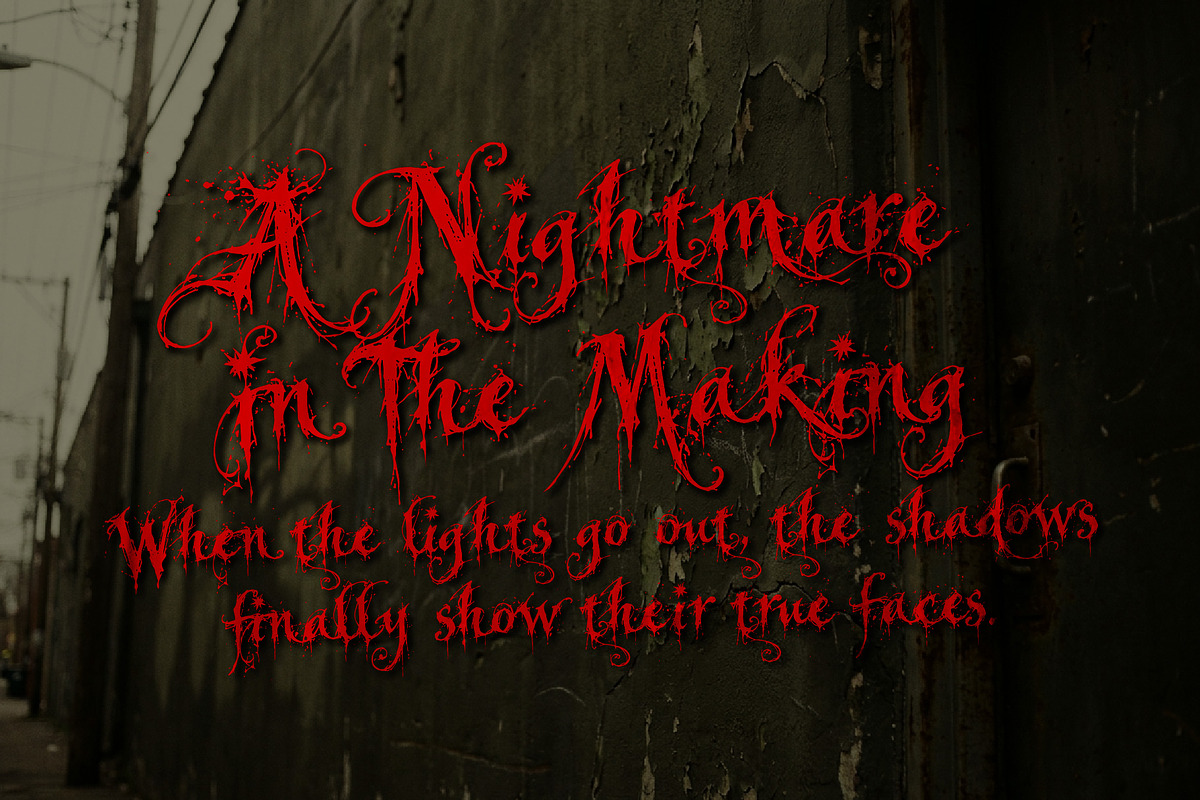 Bewarge Slaughter Horor Vintage Font, a Handwritten Font by HypeWorksCo (Photo 7 of 15)
