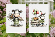 Whimsical Birthday Farm Animal PNG, a Seasonal Illustration by Canvas Craft (Thumbnail 8 of 10)