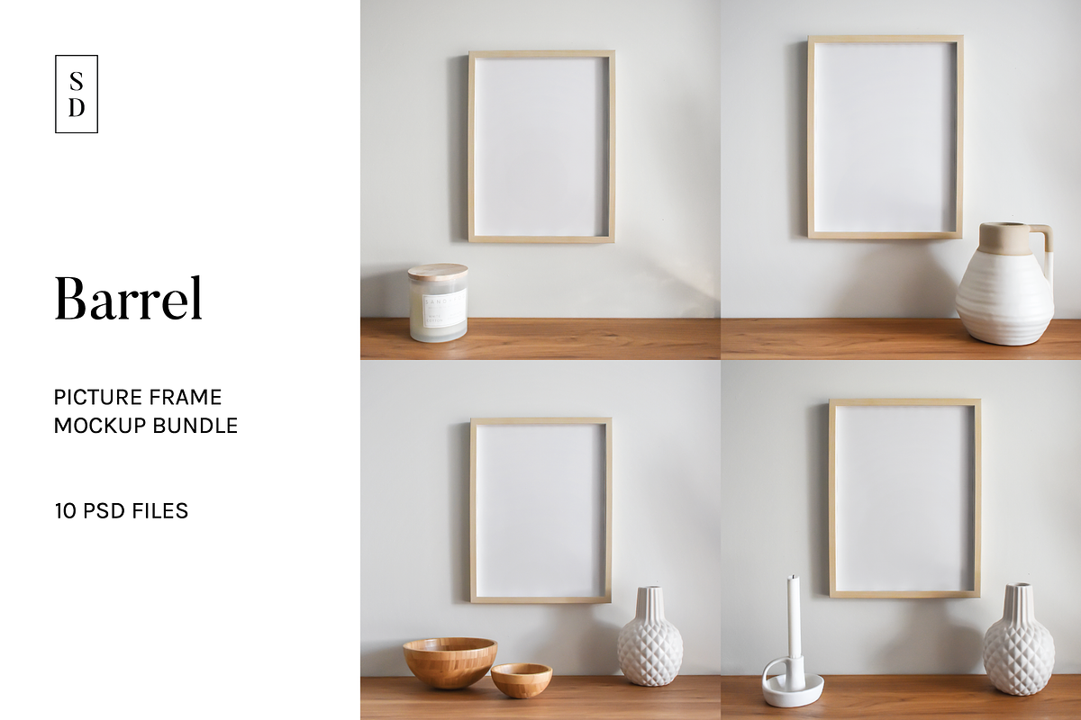 Frame Mockup Bundle - Barrel, a Household Mockup by Saguaro Digital (Photo 1 of 10)
