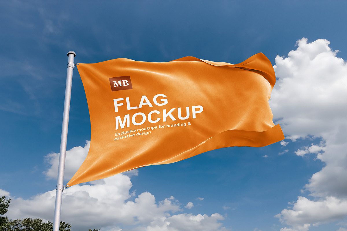 Flag Mockup, an Advertising Mockup by mockupbuys (Photo 4 of 4)