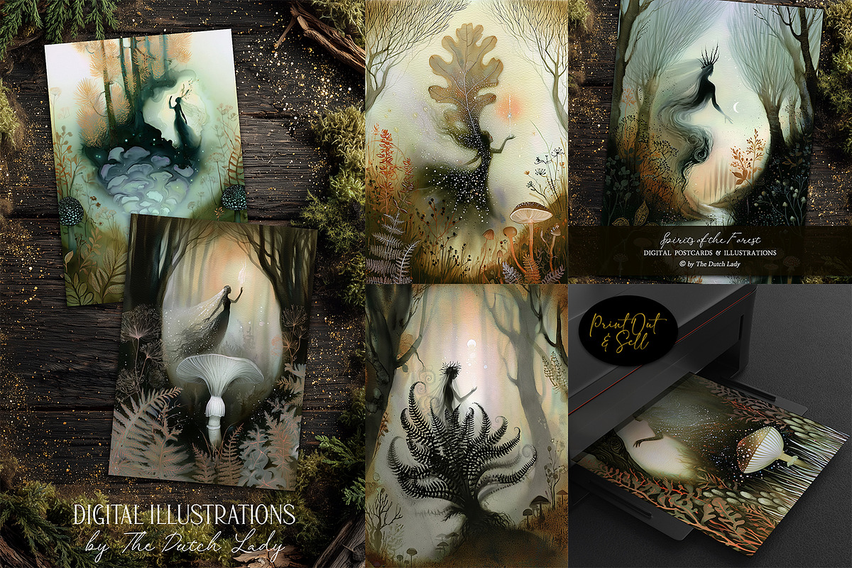 Spirits Of The Forest Illustrations, a Seasonal Illustration by The Dutch Lady Designs (Photo 1 of 7)