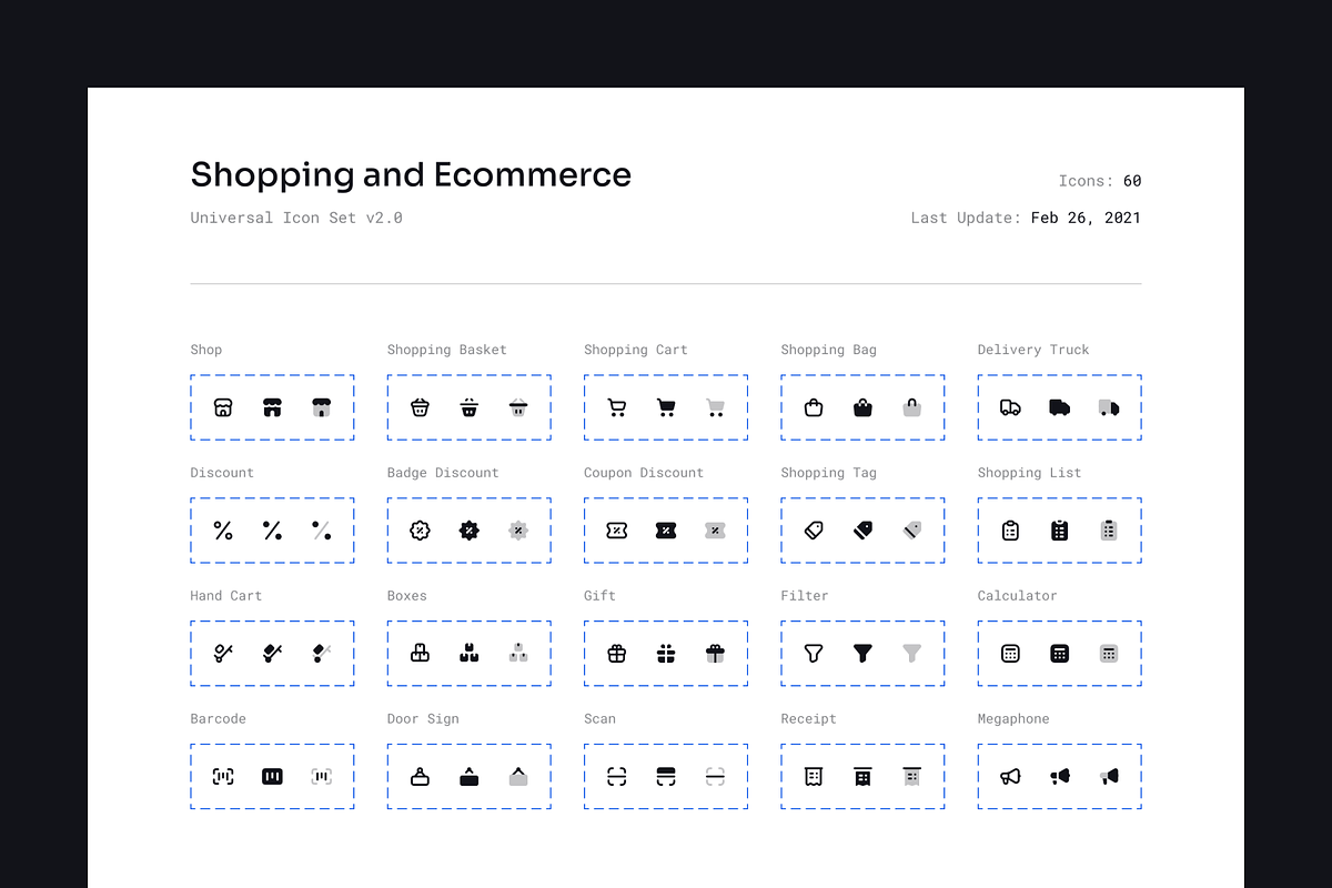 Shopping and Ecommerce Icon Set, a Solid Icon by 123done (Photo 2 of 2)