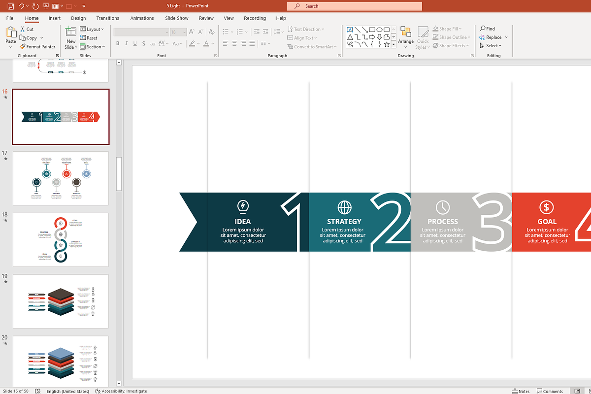 Powerful Presentation Template, a Presentation Template by Infographics project (Photo 8 of 13)