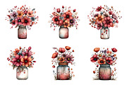 Whimsical spring mason jar clipart, an Illustration by SinaCreation (Thumbnail 4 of 11)