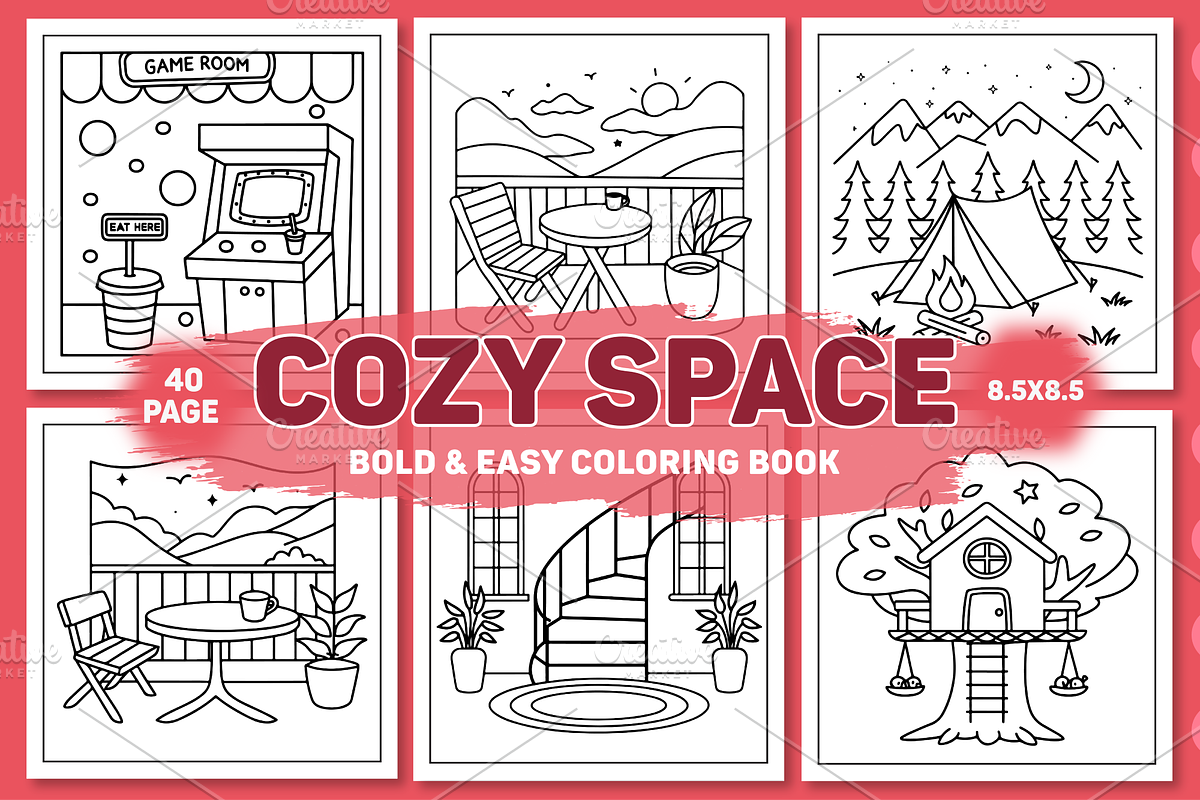 Bold & Easy Cozy Space Vol- 02, a Decorative Illustration by Coco Bloom