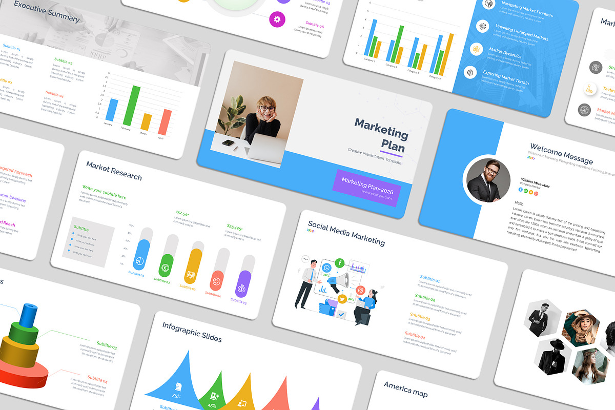 Marketing Plan Google Slides, a Marketing Template by Design Vault (Photo 1 of 11)
