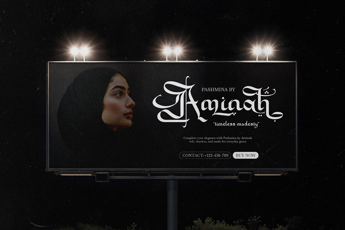Muqodimah - Arabic Style Decorative, a Font by agnyhasyastudio (Photo 8 of 16)