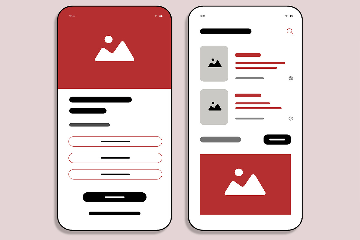 Mobile App Wireframe Template, a Wireframe Template by MightyDesign (Photo 4 of 8)