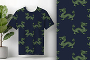Royal Dragon on Navy Blue, a Pattern Graphic by Sharon Schwalbe (Thumbnail 2 of 7)