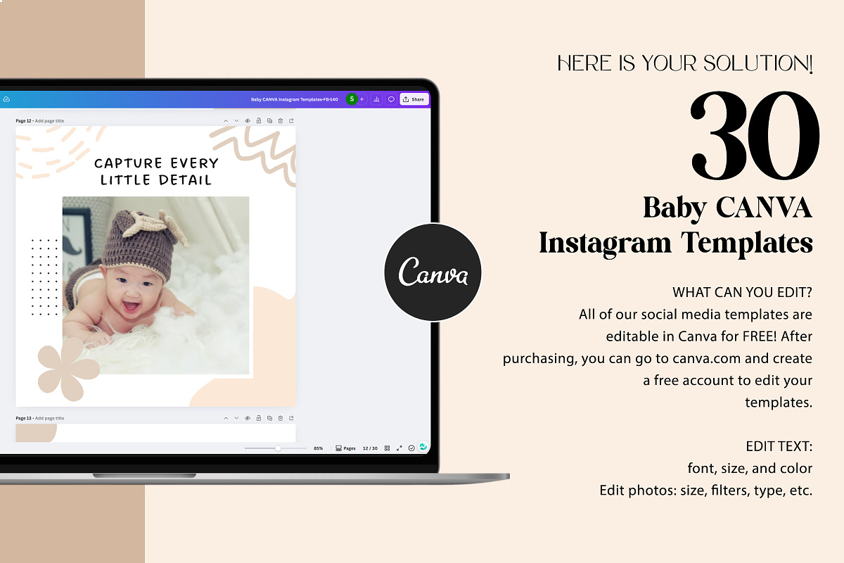 Baby Instagram Canva Social Media preview 4