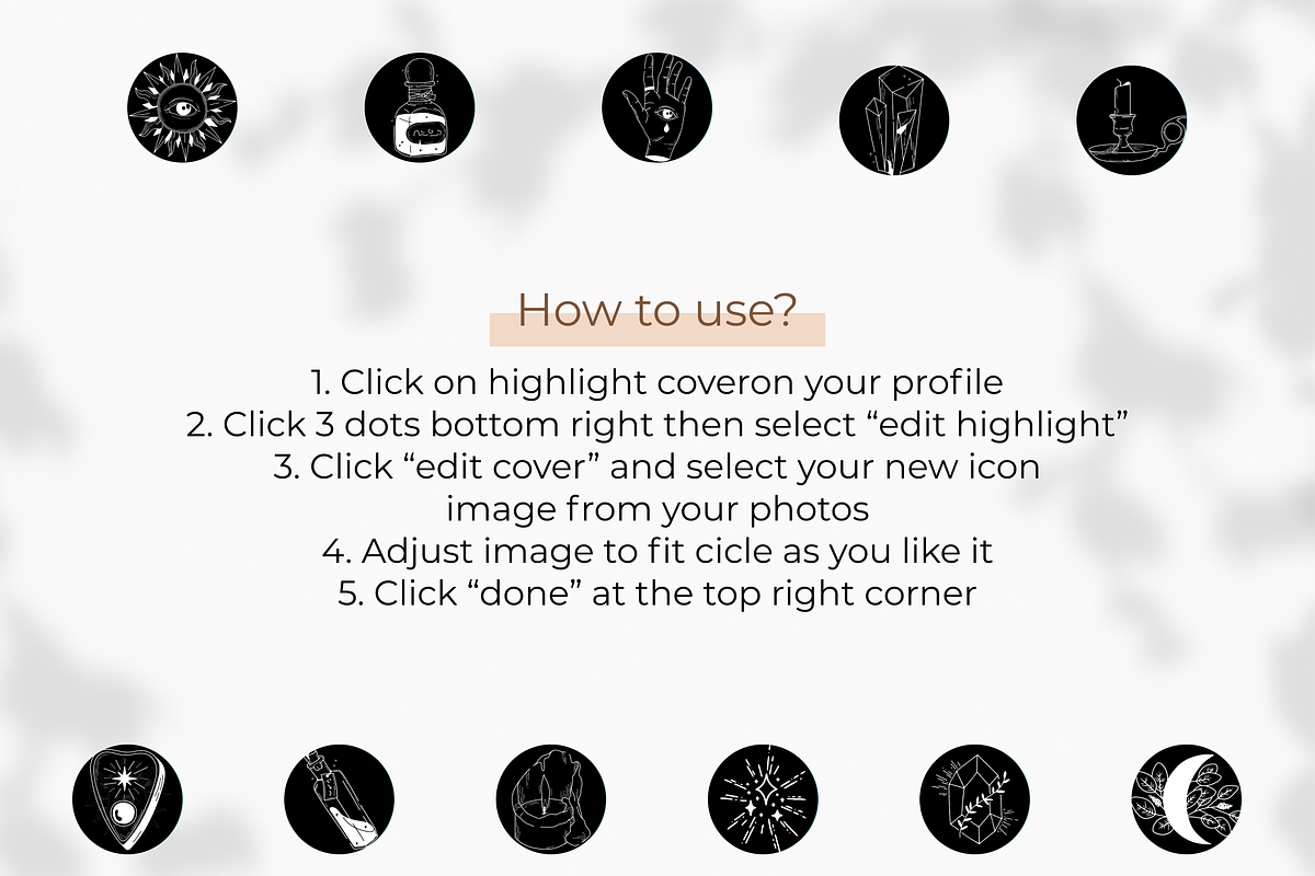 Black Mystic Instagram Highlights, an Icon by DesignKora (Photo 4 of 5)
