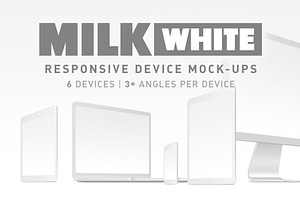 Milk - White Responsive Mockups