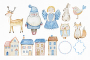 Watercolor Scandinavian Christmas, a Seasonal Illustration by SvetaArtStore (Thumbnail 3 of 9)