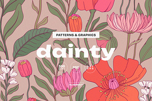 Dainty Botanical Pattern And Prints