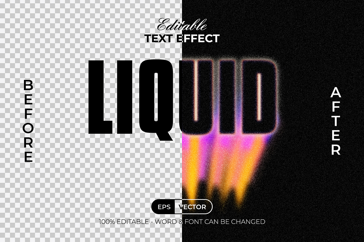 Liquid Text Effect Blurry Style, a Layer Style Add-On by Mockmenot (Photo 2 of 2)